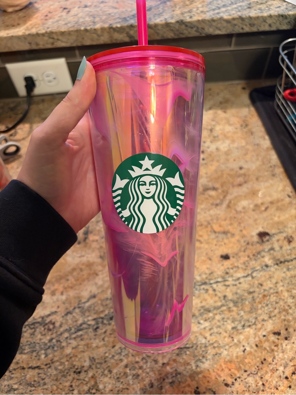 Starbucks Holographic Pink Reusable Tumbler
